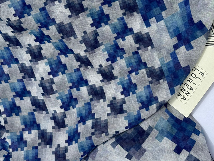 Sciarpa Pixel Blu