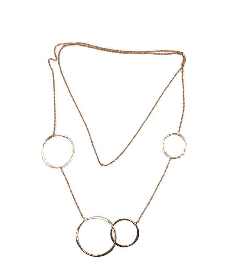 Double Circle Gold Necklace