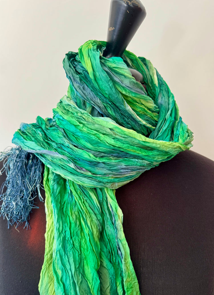 Foulard Verde Striato