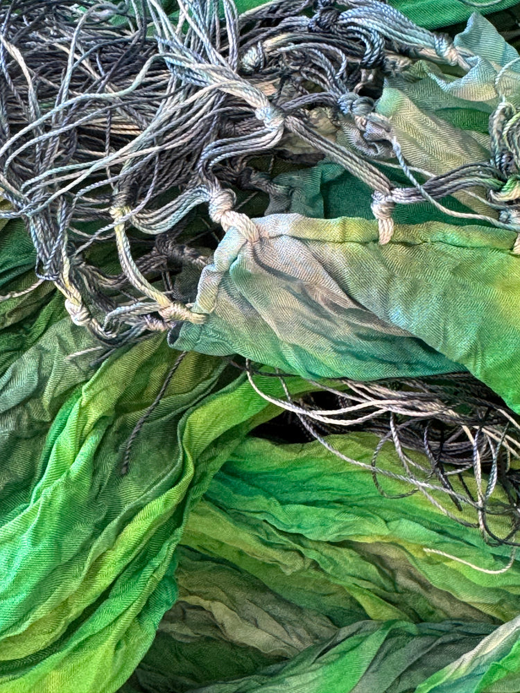 Foulard Verde Striato