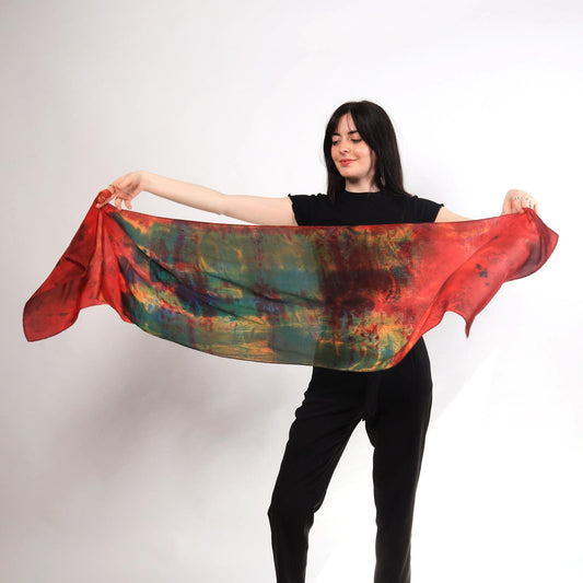 Sciarpa Eterea Fuoco d'Oriente