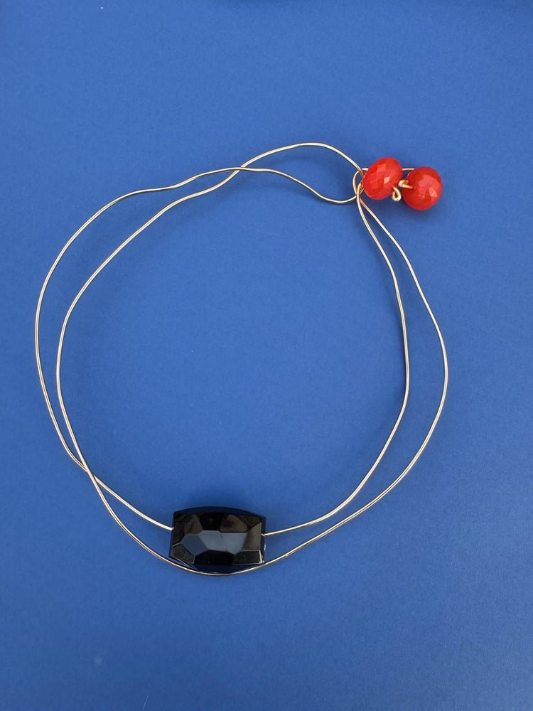 Collana Gocce di Resina Nera