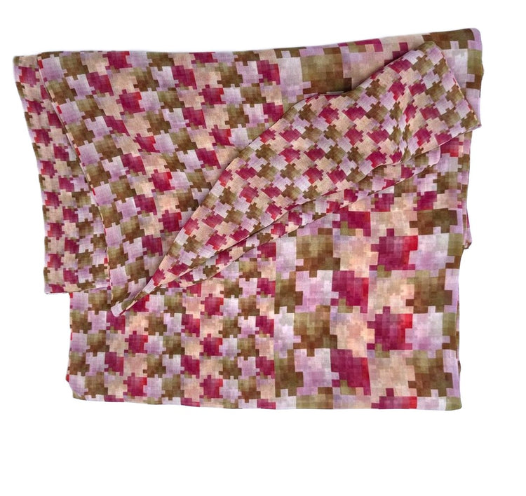 Sciarpa Pixel Rosa/Verde