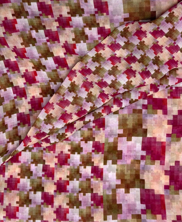 Sciarpa Pixel Rosa/Verde