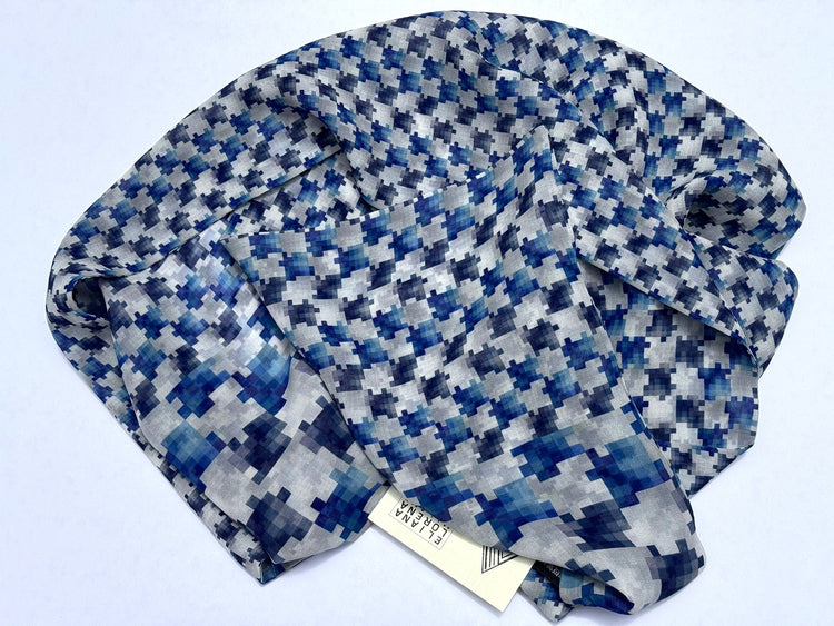 Sciarpa Pixel Blu