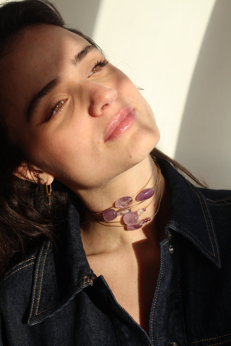 Collana Gocce di Ametista