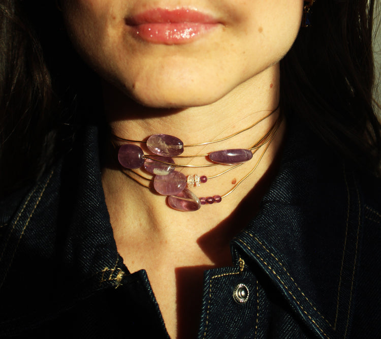 Collana Gocce di Ametista