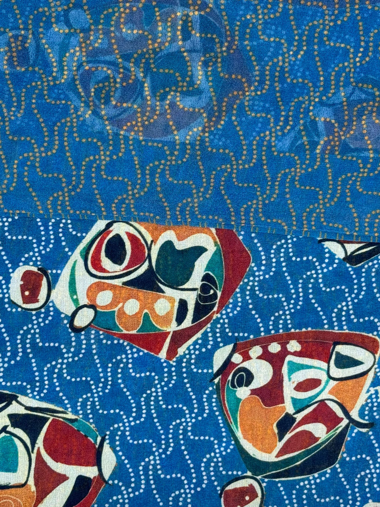 Sciarpa Mosaico Blu