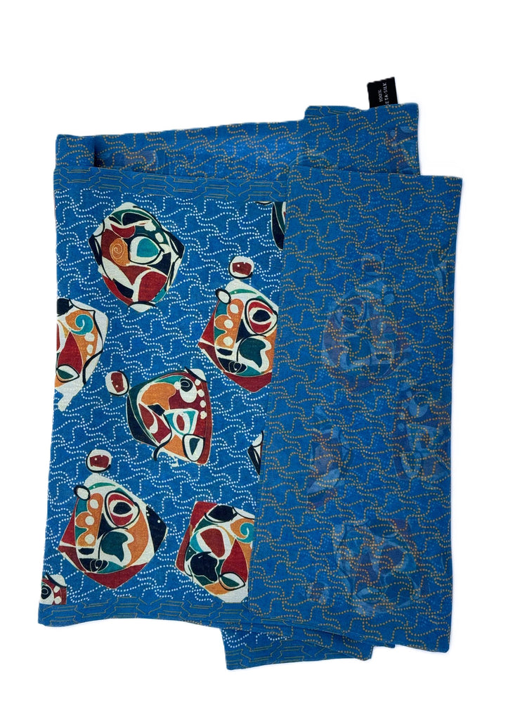 Sciarpa Mosaico Blu