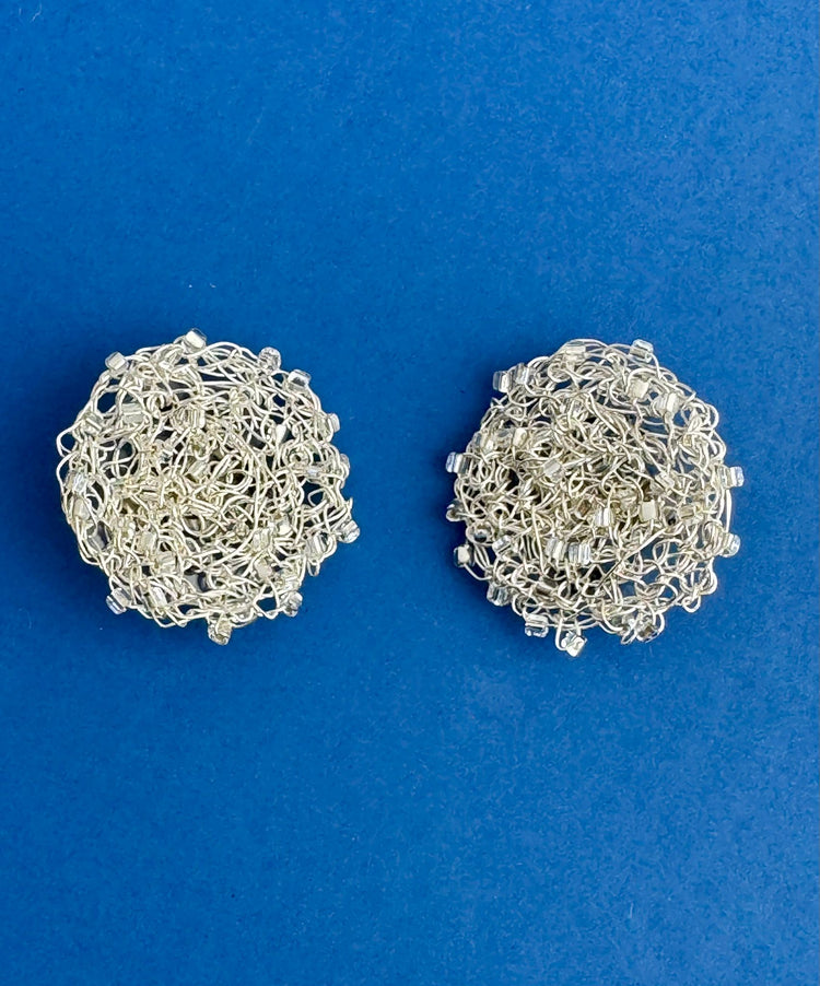 Orecchini Gomitolo Argento
