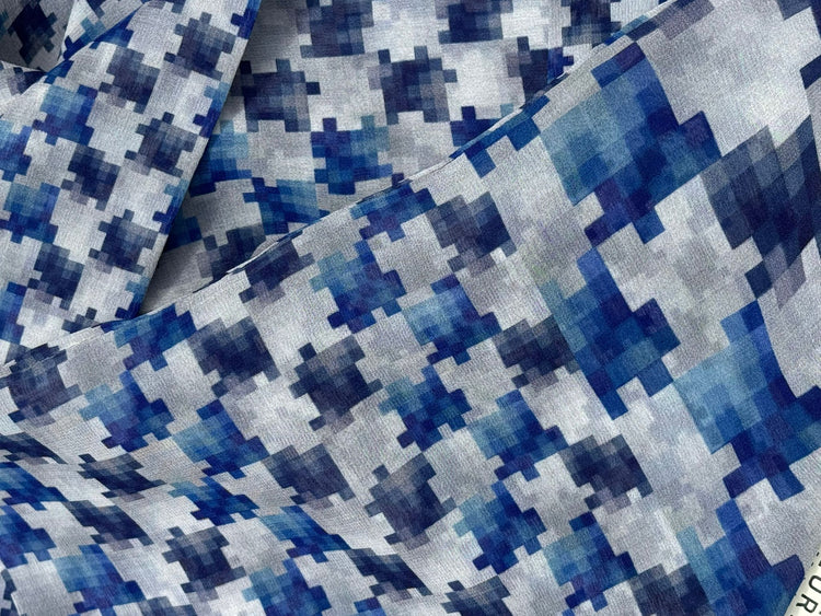Sciarpa Pixel Blu