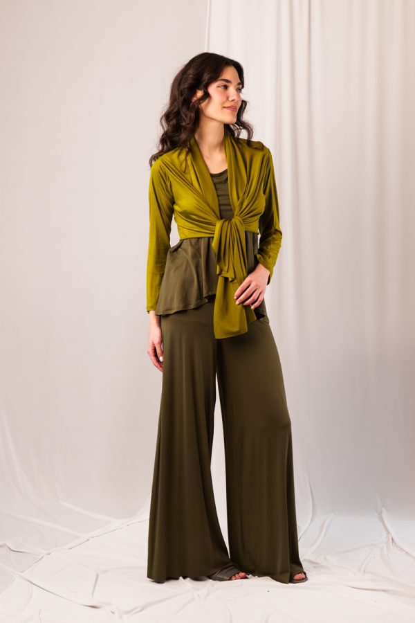 Cardigan Stevia Verde Acido