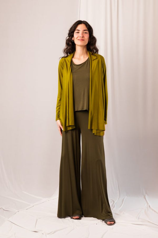 Cardigan Stevia Verde Acido